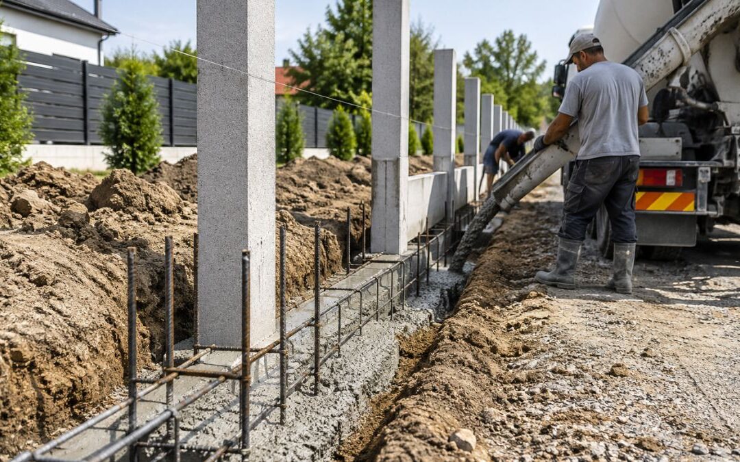 Kerítés alap betonozása: milyen mély legyen az alap, és milyen beton kell hozzá?